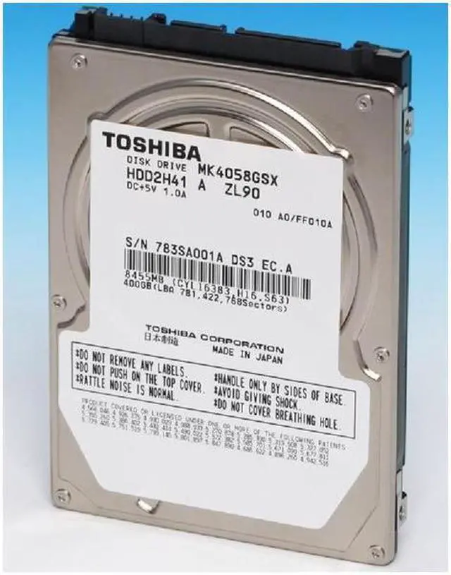 Main image of TOSHIBA Mk4058Gsx 400Gb 5400Rpm 8Mb Buffer Sataii 2.5Inch Notebook Drive