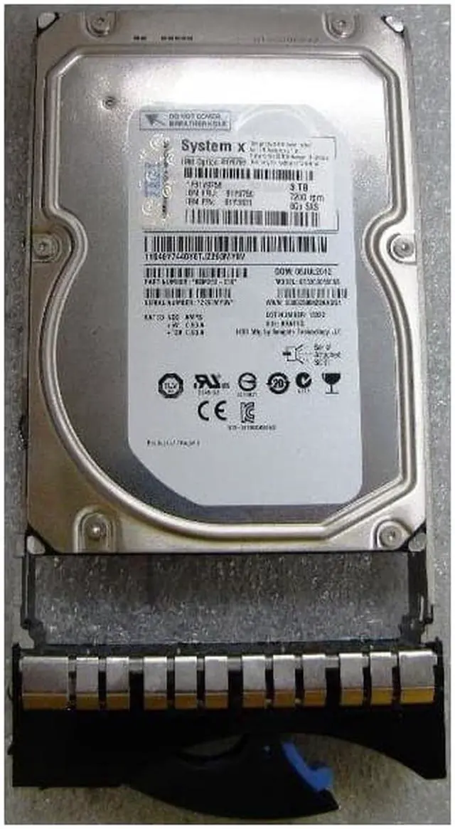 Alt view image 2 of 7 - IBM 45W7766  3Tb 7200Rpm Sas 6Gbps 3.5Inch Hot Swap Hard Drive With Tray-45W7766
