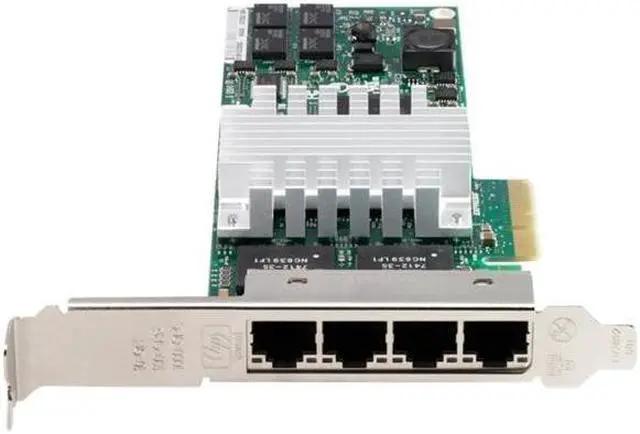 Alt view image 3 of 5 - HP NC364T Network Adapter 10/100/1000Mbps PCI-Express 4 x RJ45
