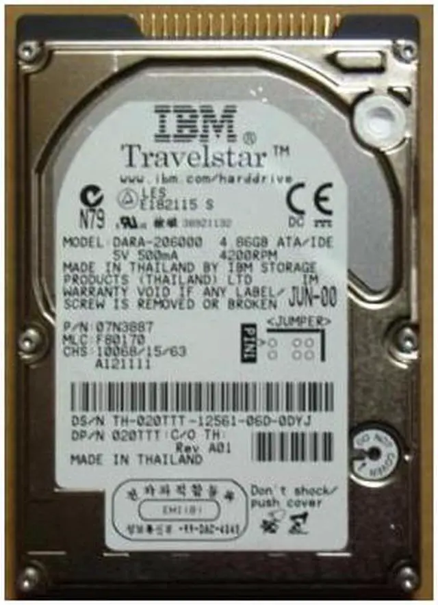 Main image of IBM Djsa-220 20Gb 4200Rpm 2.5Inch 9.5 Mm Ide Ata Notebook Drive