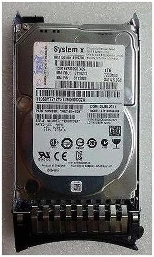 Alt view image 2 of 5 - IBM 81Y9731 - 1TB 2.5" Near Line SATA 7.2K 6Gb/s HS Hard Drive
