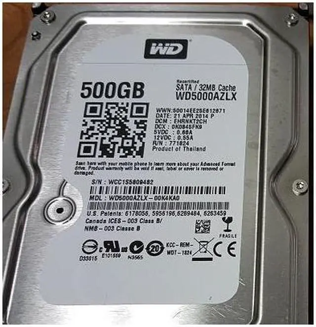 Alt view image 3 of 3 - Western WD5000AZLX Digital Blue WD5000AZLX 500 GB Hard Drive - 3.5" Internal - SATA (SATA/600)