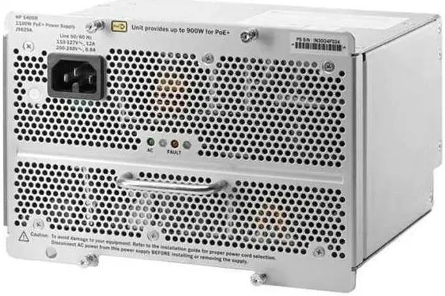 Alt view image 2 of 6 - HPE 5400R 1100W PoE+ zl2 Power Supply - 1.10 kW - 120 V AC, 230 V AC