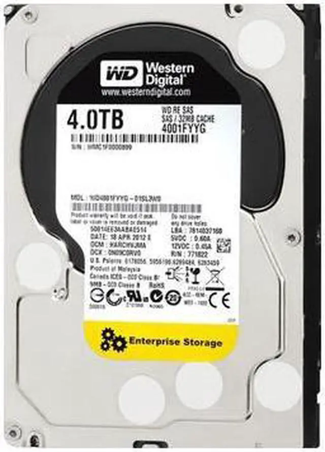 Alt view image 5 of 8 - WD WD4001FYYG RE WD4001FYYG 4 TB Hard Drive - 3.5" Internal - SAS (6Gb/s SAS)