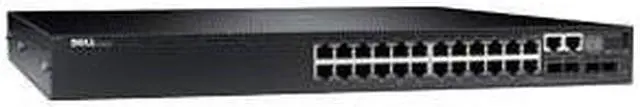 Alt view image 2 of 3 - Dell 210-ABNV Managed L3 Switch 24XEthernet 2X10 Gigabit SFP+ Ports