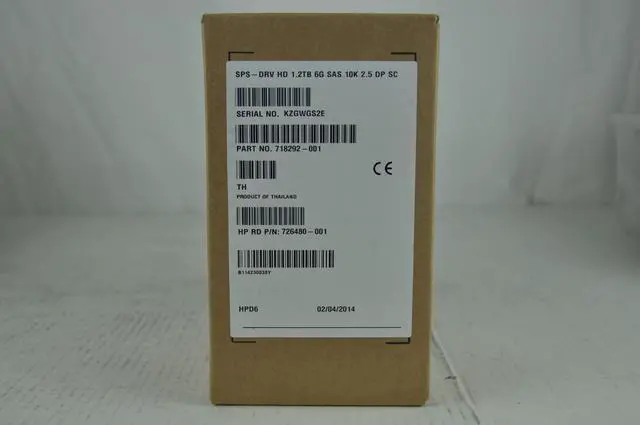 Alt view image 6 of 9 - HP 718292-001 1.2TB 10K 6Gb/s SFF SAS SC