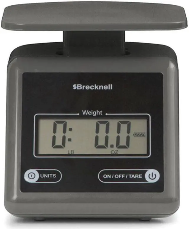 Alt view image 3 of 13 - Brecknell Electronic Postal Scale, 7 lbs Capacity, 6 4/5 x 5 3/5 Platform, Gray