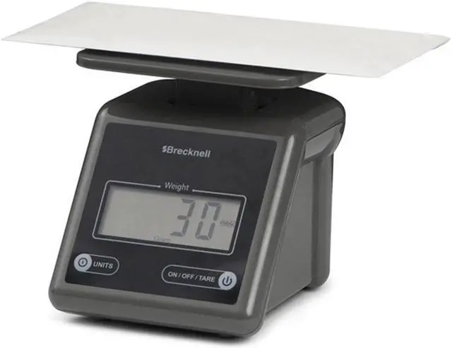 Alt view image 5 of 13 - Brecknell Electronic Postal Scale, 7 lbs Capacity, 6 4/5 x 5 3/5 Platform, Gray