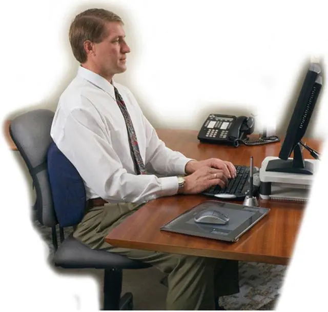 Alt view image 2 of 5 - Sitback Standard Lumbar Back Support 13 x 14 Blue 400NAVY