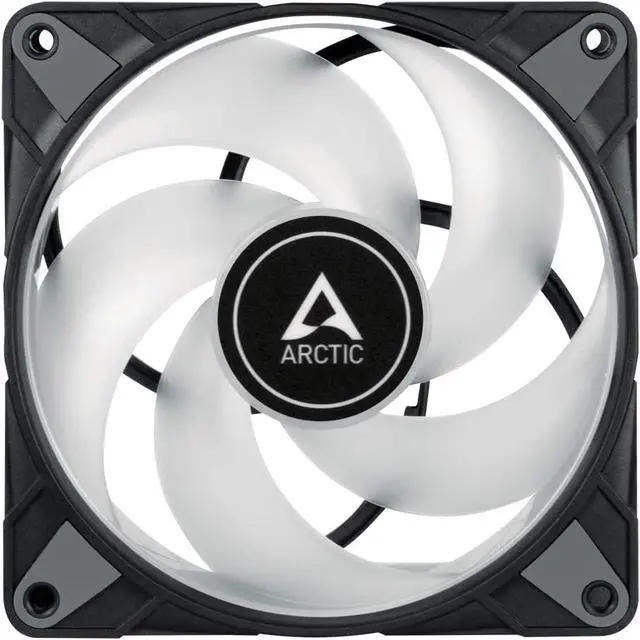 Alt view image 2 of 15 - ARCTIC ACFAN00231A P12 PWM PST A-RGB 0dB - 120 mm PWM case Fan Optimized for Static Pressure, case Fan, semi-Passive: 0-2000 RPM, 5V 3 pin ARGB LED, Single Fan - Black