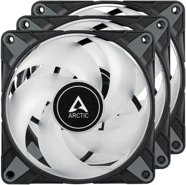 Alt view image 2 of 17 - ARCTIC ACFAN00232A P12 PWM PST A-RGB (3 Pack) 120 mm PWM case Fan Optimized for Static Pressure 2000 RPM 3 pin Black