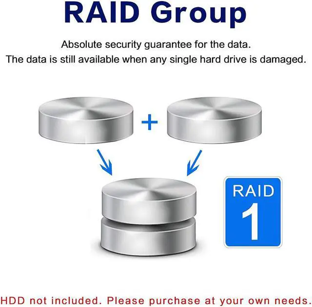 Alt view image 6 of 14 - TerraMaster D5-300C USB3.0(5Gbps) Type C 5-Bay RAID Enclosure Support RAID 0/1/Single Exclusive 2+3 RAID Mode Hard Drive RAID Storage (Diskless)