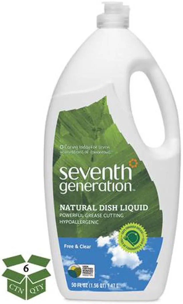 Alt view image 5 of 8 - Natural Dishwashing Liquid, Free & Clear, Jumbo 50 oz Bottle