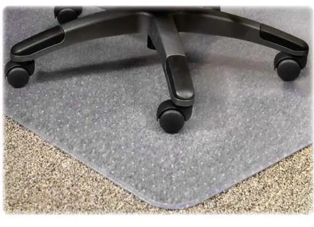 Alt view image 4 of 13 - Lorell Chairmat Med. Pile 36"x48" Standard Lip 19"x10" Clear 25757