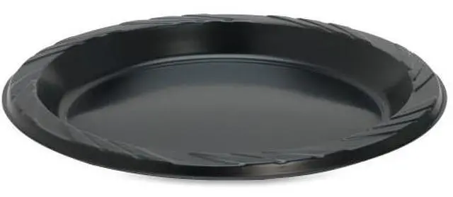 Alt view image 3 of 17 - Plastic Plates Round 9" Plate 125/PK Black