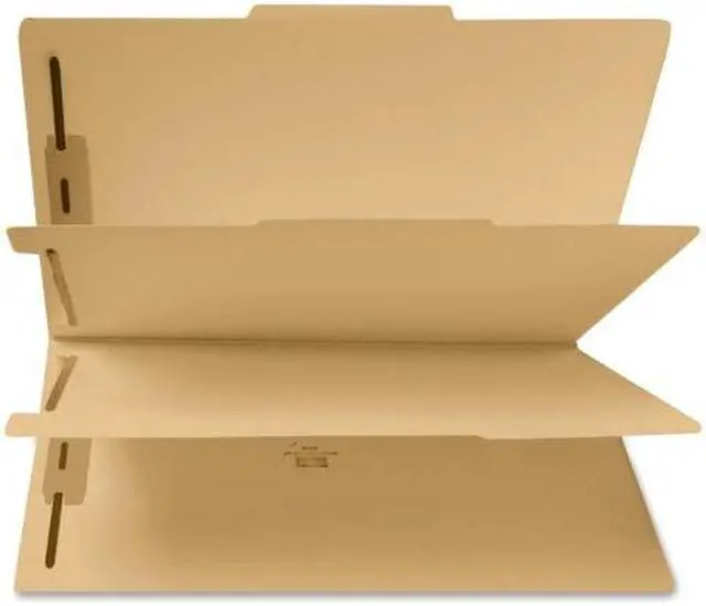 Alt view image 2 of 8 - Sparco SPR95008 Classification Folder 8.50" Width x 14" Length Sheet Size - 1" Expansion - 1" Folder,  6 Dividers - Manila, 1 Each