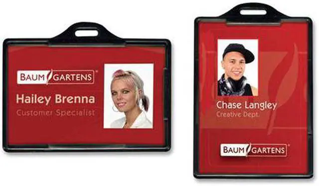 Alt view image 2 of 16 - Baumgartens ID Card Holders Vertical 3-3/8"x2-1/8" 25/PK Black 68320
