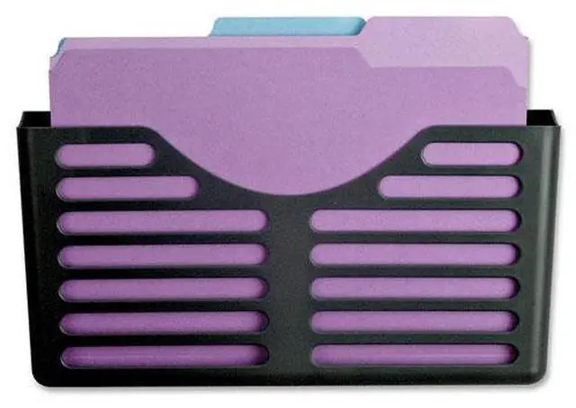 Alt view image 2 of 9 - Lorell Cubicle Pocket File Ltr/A4 12/BX Black 80663