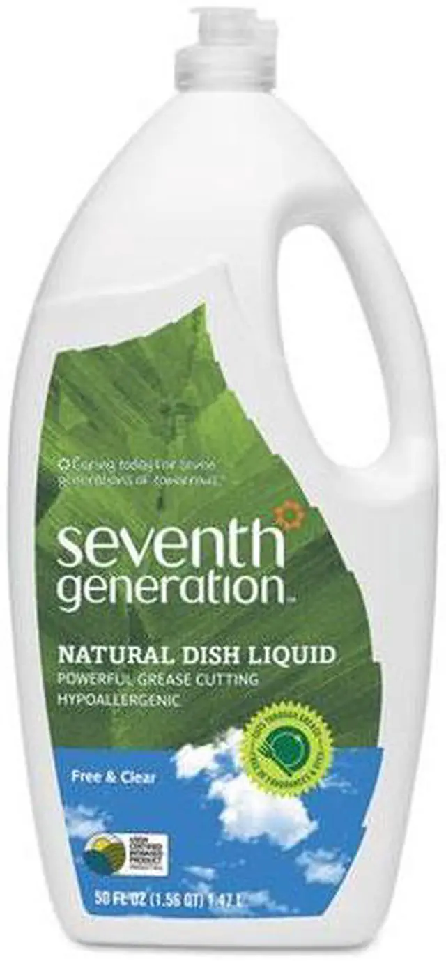 Alt view image 2 of 8 - Natural Dishwashing Liquid, Free & Clear, Jumbo 50 oz Bottle