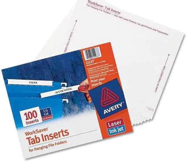 Alt view image 6 of 11 - Avery Insert,1/5cut,F/Tabs,1c 11136