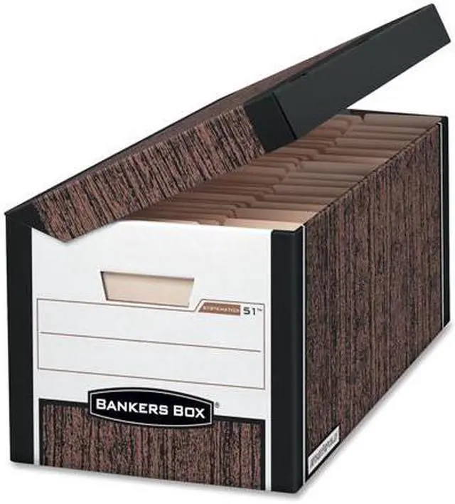 Alt view image 10 of 18 - Bankers Box SYSTEMATIC Med-Duty Storage Boxes Letter 12-1/8 x 24 x 10 Woodgrain