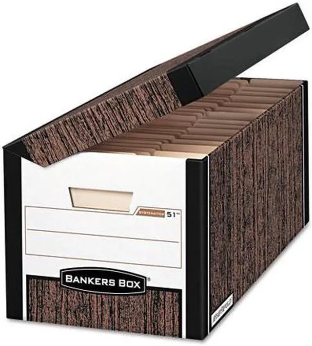 Alt view image 9 of 18 - Bankers Box SYSTEMATIC Med-Duty Storage Boxes Letter 12-1/8 x 24 x 10 Woodgrain