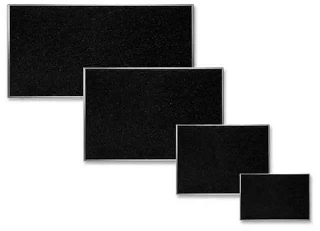 Alt view image 6 of 14 - 24.0" x 36.0" Aluminum Frame Recycled Rubber Bulletin Board - Confetti
