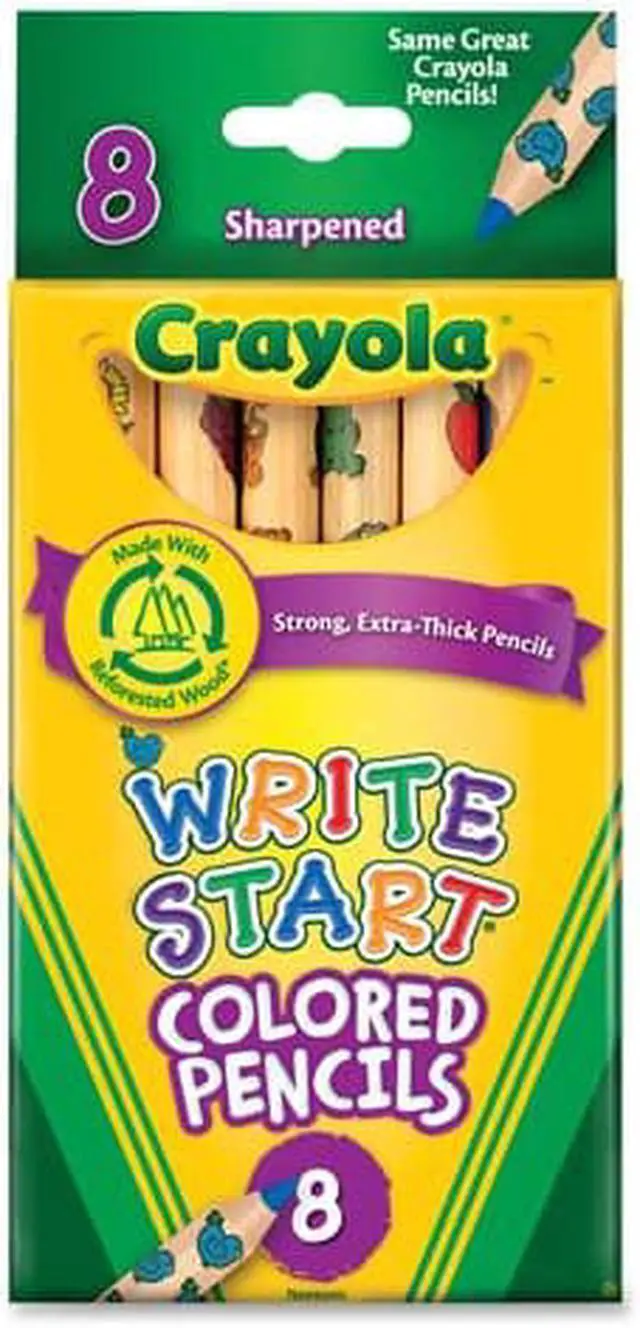 Alt view image 2 of 12 - Crayola Write Start Colored Pencils-8/Pkg Long
