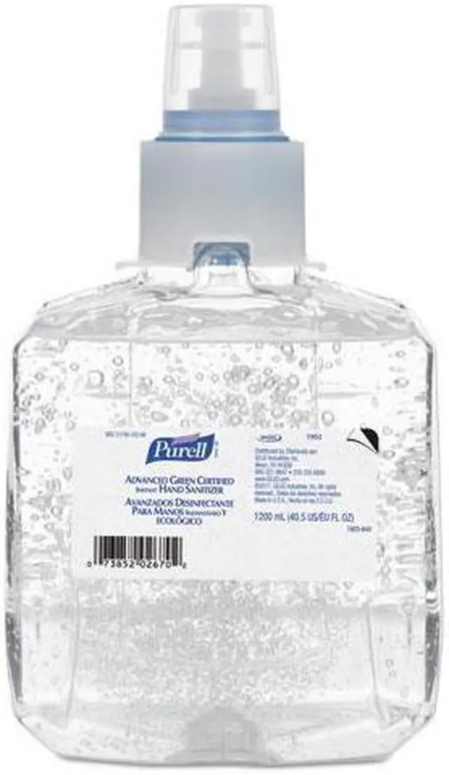 Main image of Purell 190302CT  Advanced Green Certified Instant Hand Sanitizer Refill, 1200mL, FragranceFree, 2/Carton, 1 Carton