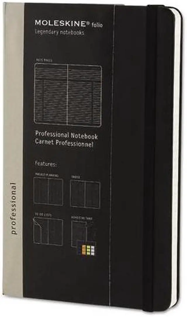 Main image of Professional Notebook, Ruled, 9 3/4 x 7 1/2, Black Cover, 192 Sheets HBGPMOP4633