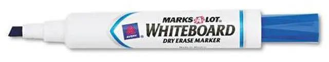 Alt view image 4 of 6 - Avery Marks-A-Lot Dry-Erase Markers Chisel Tip Blue Ink 12/Pk 24406