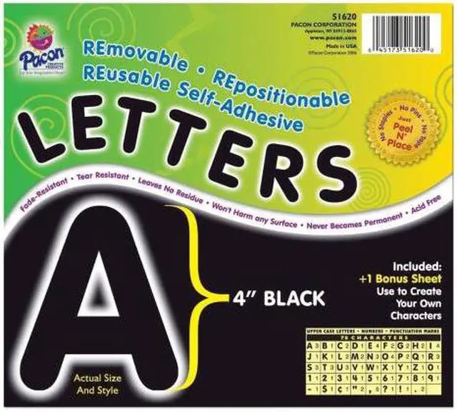 Alt view image 6 of 13 - Pacon Self-Adhesive Removable Letters