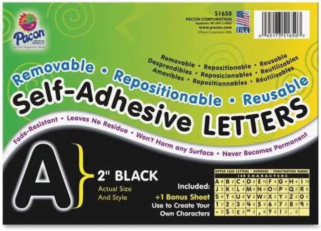 Alt view image 4 of 7 - Pacon Self-Adhesive Removable Letters
