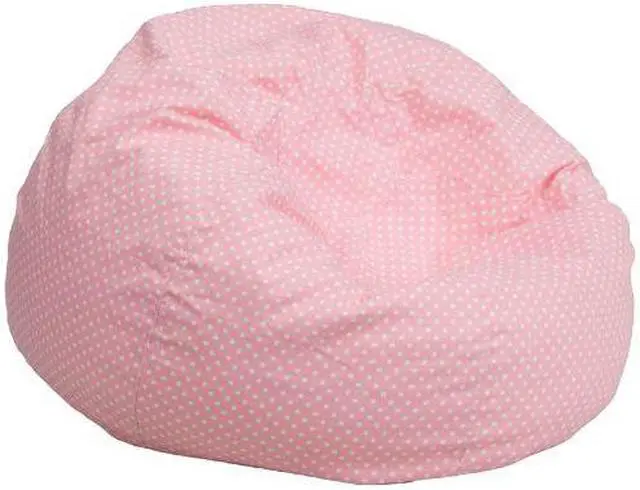 Alt view image 2 of 20 - Oversized Light Pink Dot Bean Bag Chair for Kids and Adults