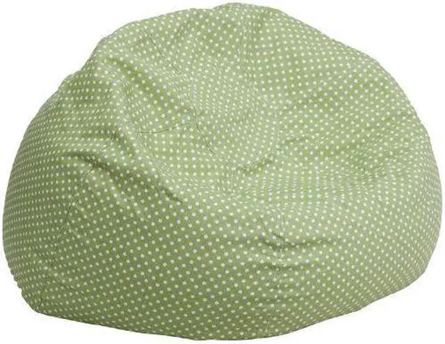 Alt view image 2 of 10 - Oversized Green Dot Bean Bag Chair for Kids and Adults