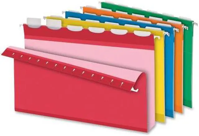 Alt view image 2 of 7 - Pendaflex Ready-Tab Hanging File Folders 2" Capacity 1/6 Tab Legal Assorted 20/Box 42702