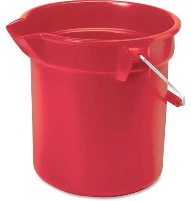 Alt view image 2 of 20 - Rubbermaid Commercial BRUTE Round Utility Pail 14qt Red 2614RED