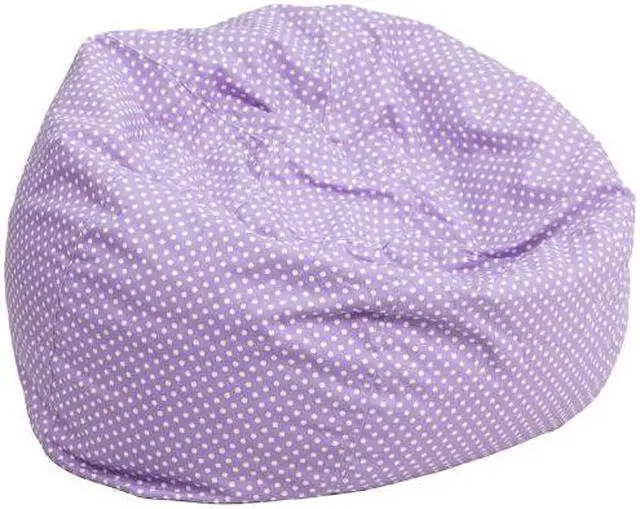 Alt view image 3 of 14 - Oversized Lavender Dot Bean Bag Chair for Kids and Adults