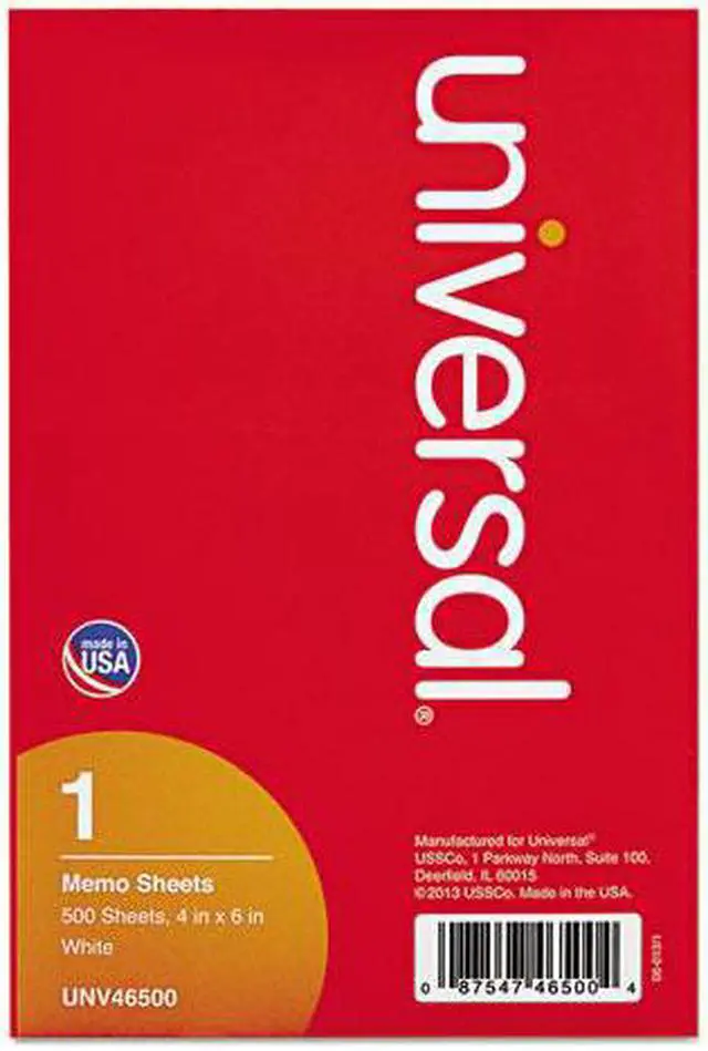 Alt view image 2 of 2 - Universal Loose White Memo Sheets - UNV46500