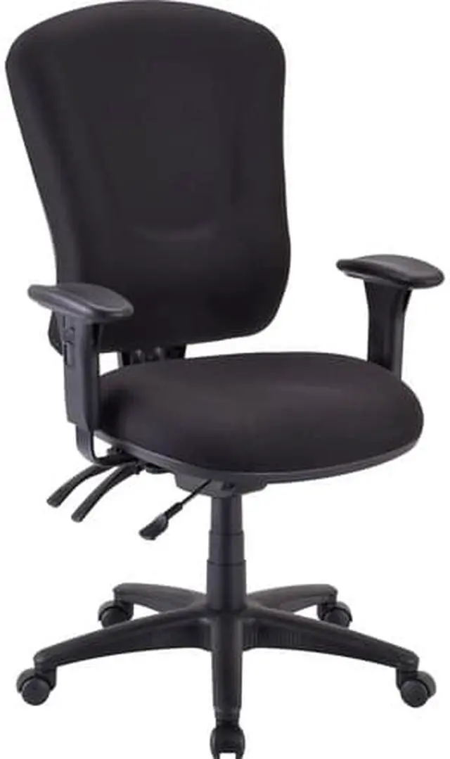 Alt view image 7 of 10 - Lorell Managerial Task Chair 26-3/4"x26"x48-1/4"-51" Black 66153