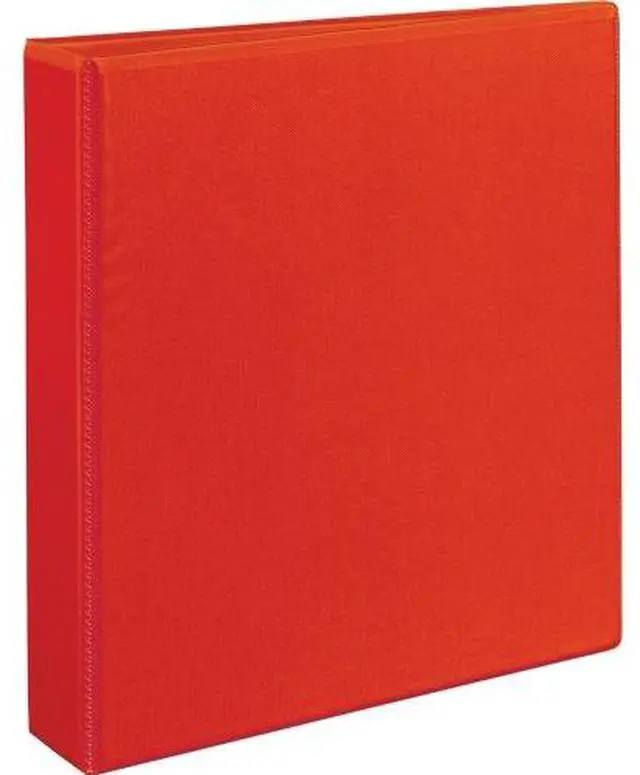 Alt view image 6 of 15 - Avery Heavy-Duty View Binder w/Locking 1-Touch EZD Rings 1 1/2" Cap Red 79171