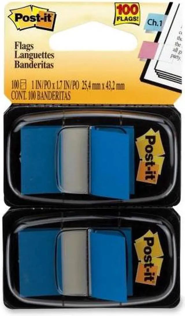 Alt view image 6 of 20 - Post-It Flags Standard Page Flags in Dispenser, Blue, 100 Flags/Dispenser 680BE2