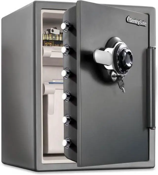 Alt view image 2 of 6 - SENTRY SAFE SFW205DPB Fire Safe,2.05 cu ft,Gray