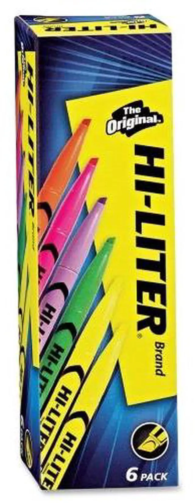 Alt view image 5 of 10 - Hi-Liter Pen Style Highlighter Chisel Assorted Fluorescent Colors 6/Set 23565