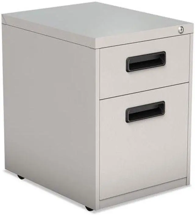 Main image of Alera - PABFLG - Two-Drawer Metal Pedestal File, 14 7/8w x 19 1/8d x 21 3/4h, Light Gray