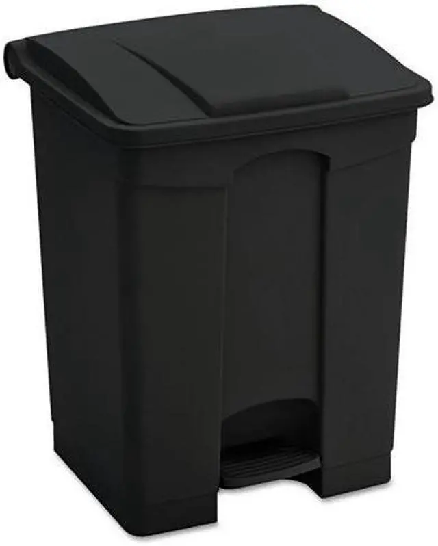Alt view image 4 of 20 - Large Capacity Plastic Step-On Receptacle, 23Gal, Black