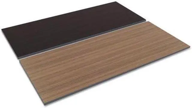 Alt view image 5 of 8 - Alera - TT7230EW - Reversible Laminate Table Top, Rectangular, 71 1/2w x 29 1/2d, Espresso/Walnut
