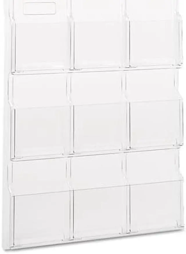 Alt view image 7 of 20 - Safco Reveal Clear Literature Displays Nine Compartments 30w x 2d x 36-3/4h