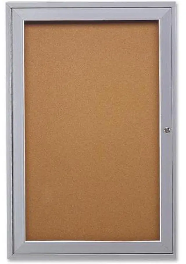 Alt view image 6 of 11 - GHENT PA13624K Enclosed Cork Bulletin Board 36" x 24", 1 Door