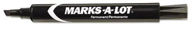 Alt view image 4 of 16 - Avery Marks-A-Lot Large Desk-Style Permanent Marker Chisel Tip Black Dozen 08888